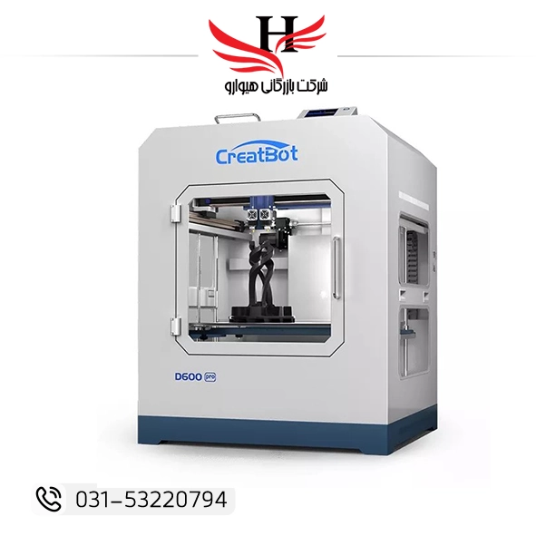 پرینتر سه بعدی صنعتی دما بالا CreatBot D600 Pro FDM | پرینتر سه بعدی صنعتی مناسب چاپ قطعات بزرگ با مواد مهندسی PEEK، PEI و Nylon برای کاربردهای صنعتی و تولیدی